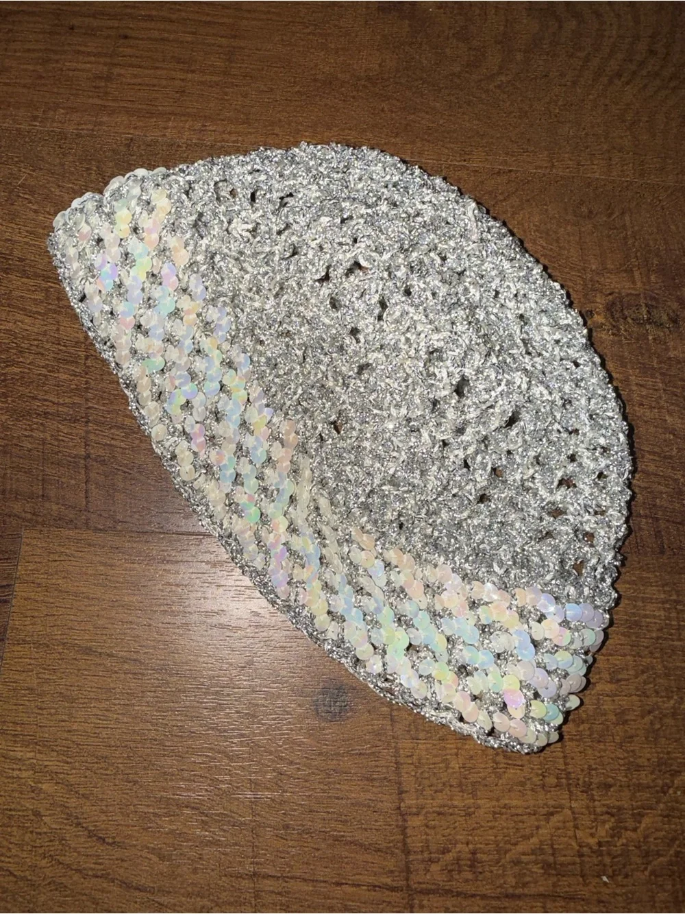 Free People Mila Sequin Disco Crochet Skull Cap